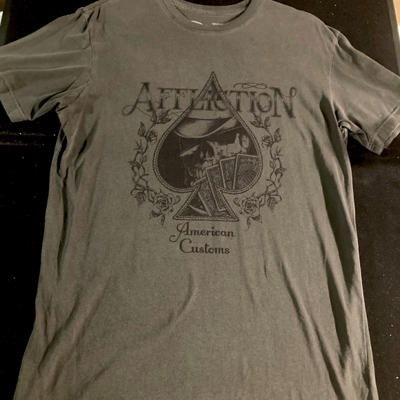 Affliction Men’s American Customs Graphic “ACES HIGH” SS Tee size Medium - Picture 2 of 5